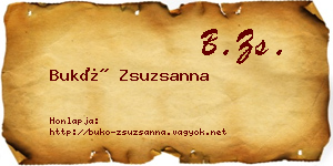 Bukó Zsuzsanna névjegykártya